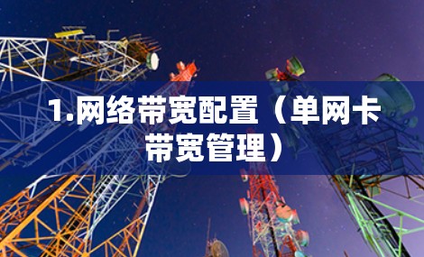 1.网络带宽配置(单网卡带宽管理) 1.网络带宽配置(单网卡带宽管理)