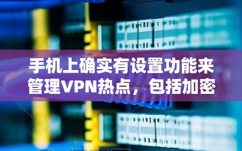 手机上确实有设置功能来管理VPN热点，包括加密和哈希网络设置。以下是详细的步骤说明