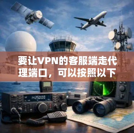 要让VPN的客服端走代理端口，可以按照以下步骤操作